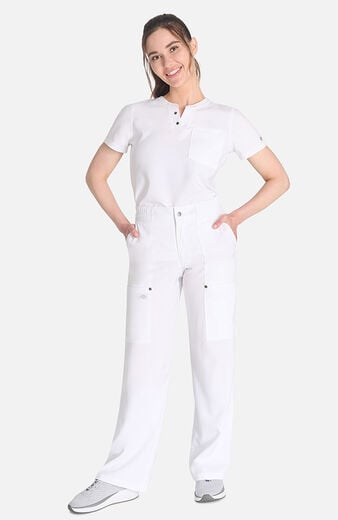 Women's Zip Fly Wide Leg Cargo Scrub Pant Women's Zip Fly Wide Leg Cargo Scrub Pant