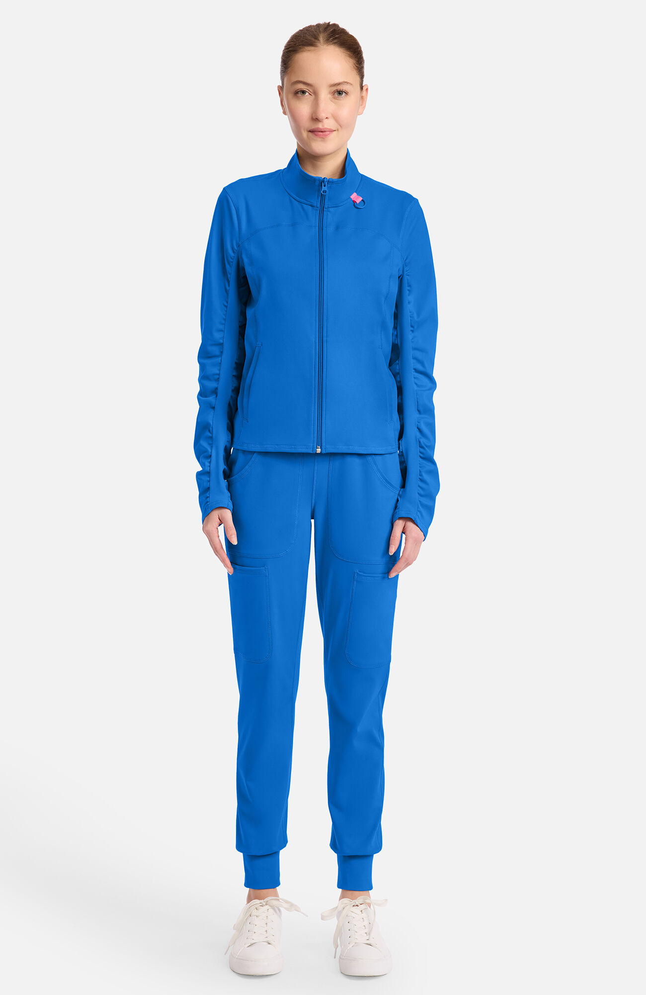 Women's Warm Knit Zip Front Scrub Jacket