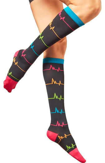 Clearance Women's 12-14 mmHg EKG Extra Wide Compression Trouser Socks