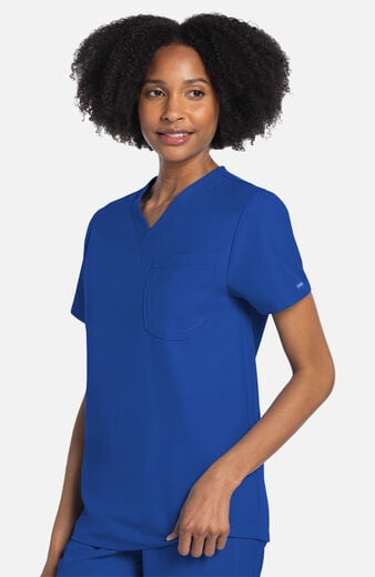 Unisex Scrub Set: Tuck-In 1-Pocket V-Neck Top & 3-Pocket Straight Leg Drawstring Pant Unisex Scrub Set: Tuck-In 1-Pocket V-Neck Top & 3-Pocket Straight Leg Drawstring Pant
