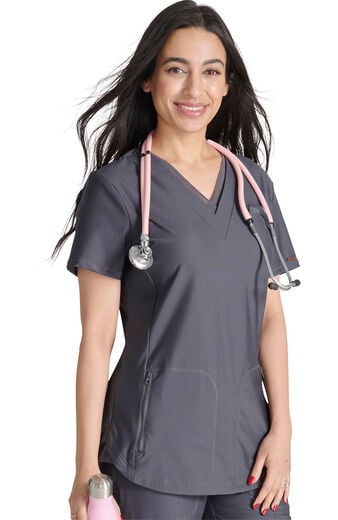 Women's Power Mesh V-Neck Scrub Top Women's Power Mesh V-Neck Scrub Top