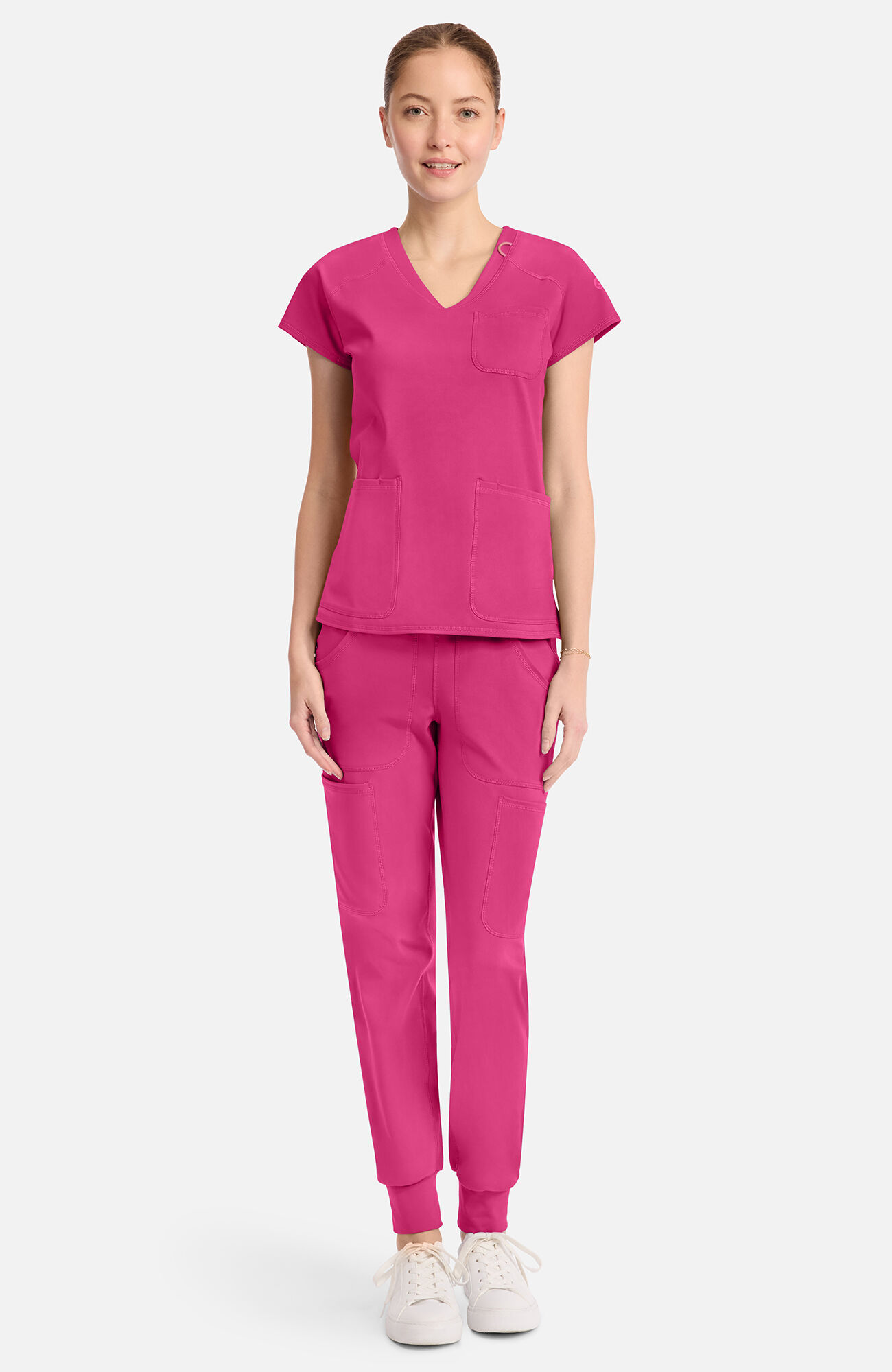 Women's Knit Raglan V-Neck Scrub Top