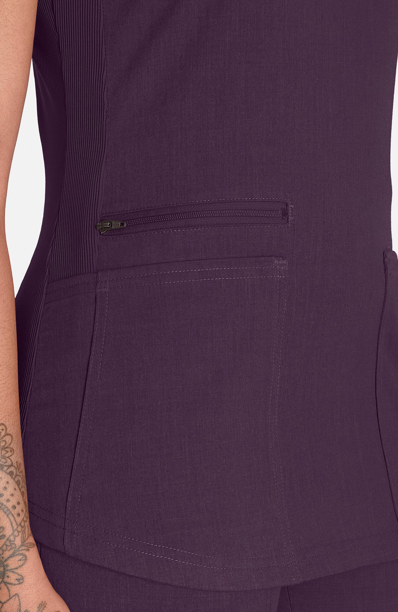 Women's 5-Pocket V-Neck Scrub Top, DEE Deep Amethyst | purple, large