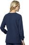 Women's Crew Neck Snap Front Solid Scrub Jacket, , large
