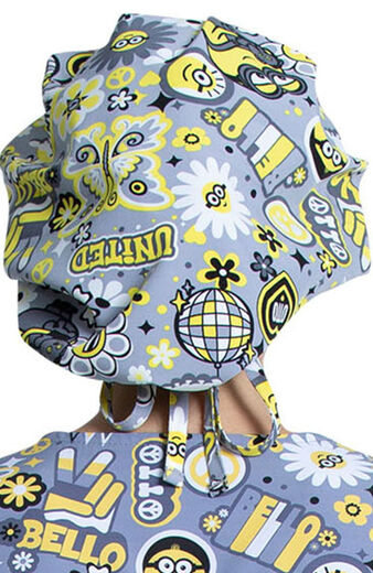 Clearance Unisex Bouffant Bello Minion Print Scrub Hat