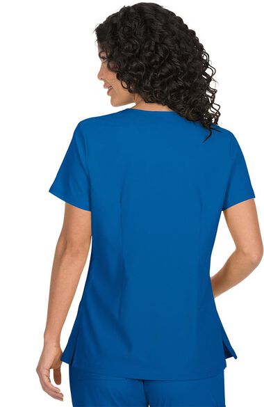 Clearance Women's Katie Mock Wrap Solid Scrub Top, , large