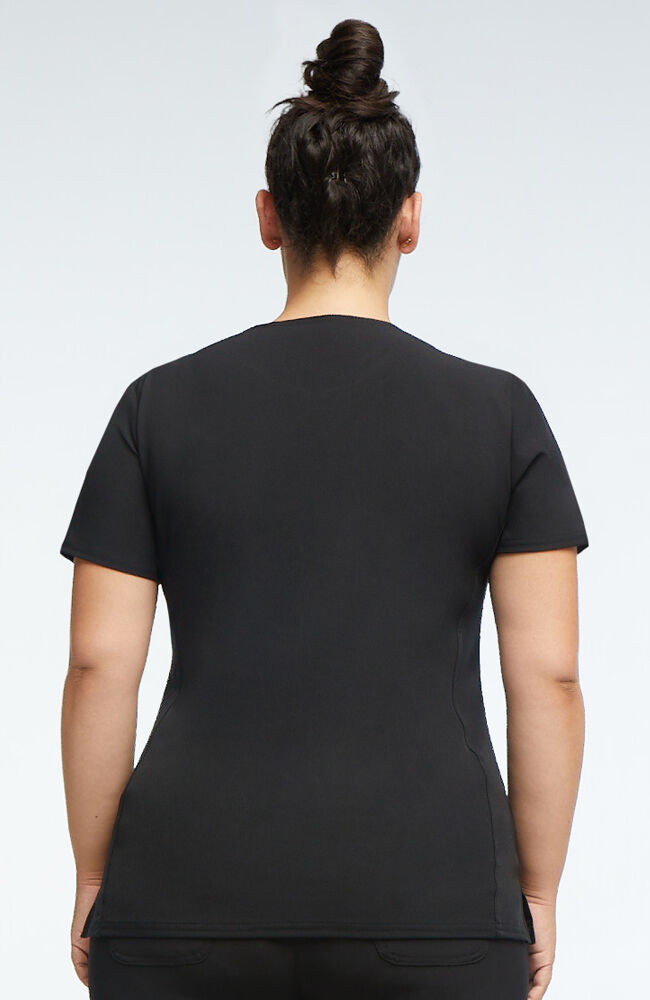 Women's Pitter-Pat V-Neck Top, BCK Black | black, large