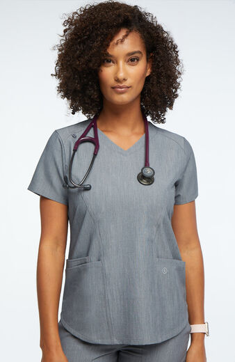 Women's V-Neck Solid Scrub Top, Women's V-Neck Solid Scrub Top
