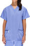 Clearance Women's V-neck 2 Pocket Solid Scrub Top, , large