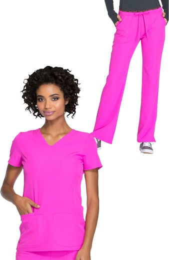 Women's Scrub Set: V-Neck Top & Low Rise Pant Women's Scrub Set: V-Neck Top & Low Rise Pant