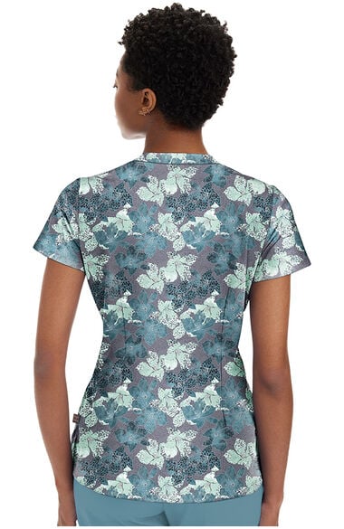 Clearance Women's Ivy Tiger Lily Print Scrub Top, , large