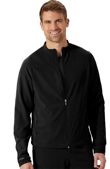 Clearance Unisex Zip And Go Solid Scrub Jacket, , large