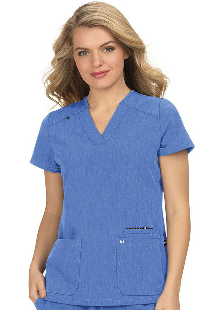 Clearance Women s Hustle Heart Solid Scrub Top