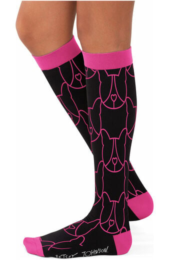 Women's 2 Pack 15-20 mmHg Betsey Puppy Compression Socks