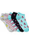 Clearance Women's No Show Fruity Stripes Print Socks 5 Pack, , large