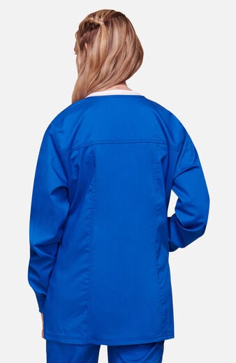 Women's Snap Front Crew Neck Scrub Jacket Women's Snap Front Crew Neck Scrub Jacket