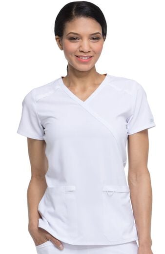 Women's Mock Wrap Solid Scrub Top Women's Mock Wrap Solid Scrub Top