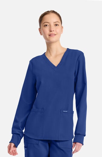 Women's 2-Pocket Long Sleeve Scrub Top Women's 2-Pocket Long Sleeve Scrub Top