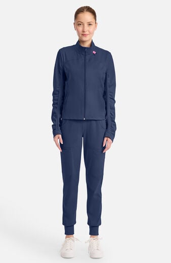 Women's Warm Knit Zip Front Scrub Jacket Women's Warm Knit Zip Front Scrub Jacket