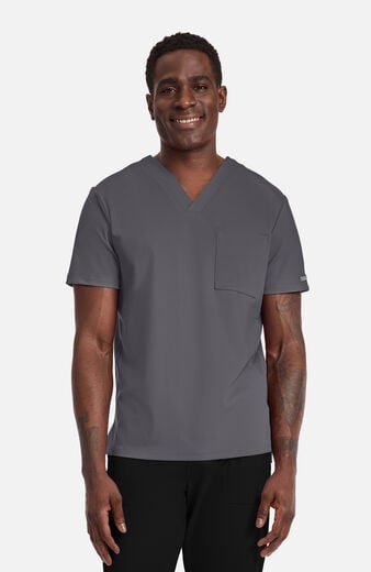 Men's Tuck-In Chest Pocket V-Neck Scrub Top Men's Tuck-In Chest Pocket V-Neck Scrub Top