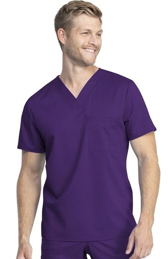 Unisex V-Neck Solid Scrub Top, Unisex V-Neck Solid Scrub Top