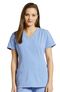 Women's Shaped V-Neck Solid Scrub Top with Pockets, , large
