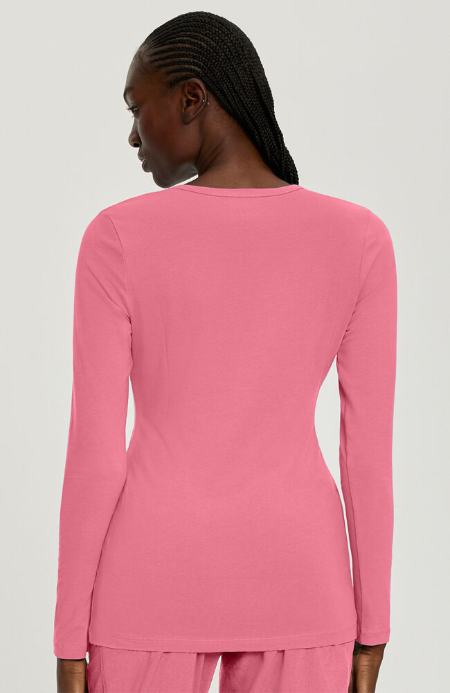 White and pink hotsell long sleeve shirt