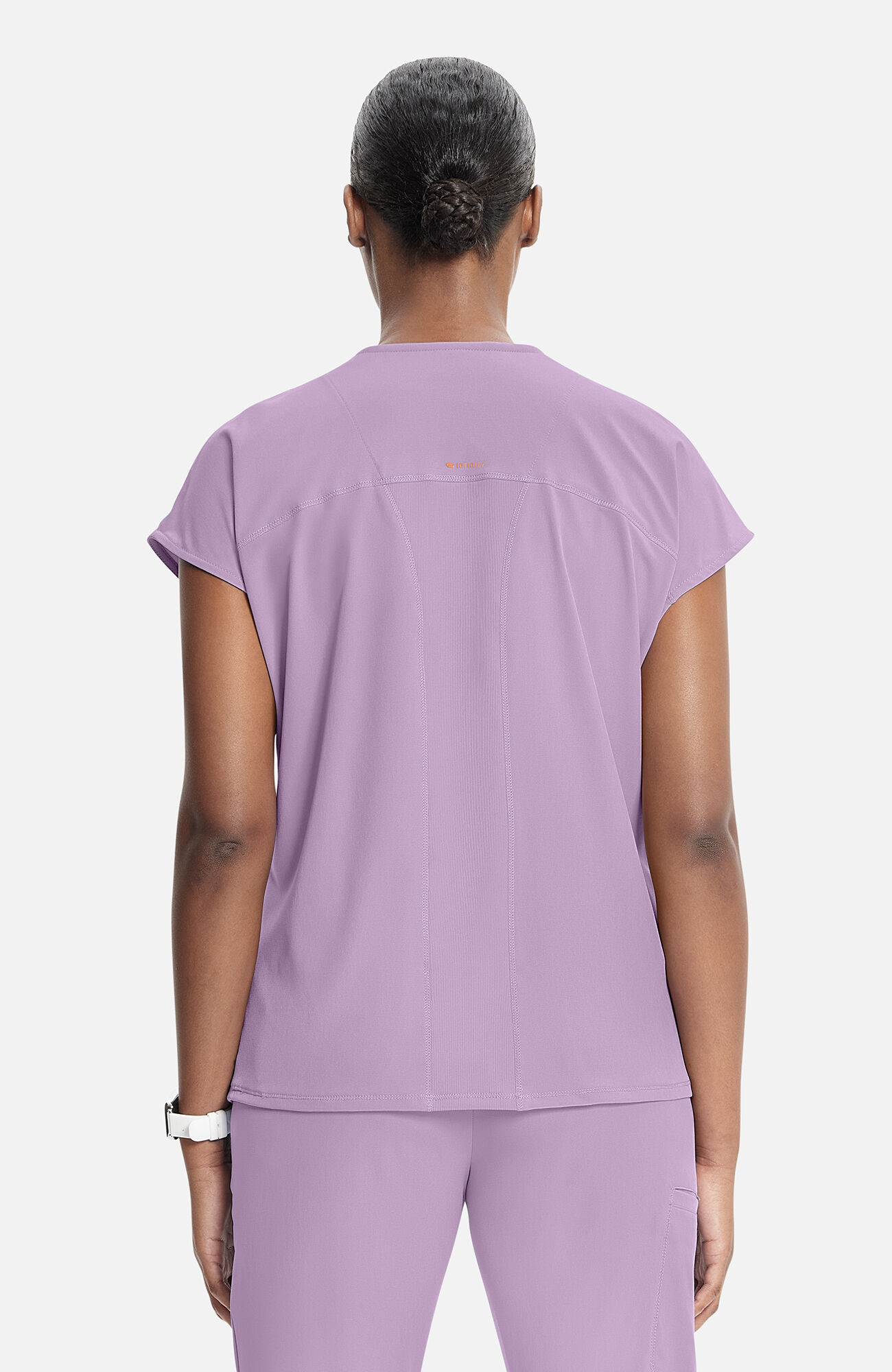 Women's Henley Scrub Top, LWL Livewire Lilac | purple, large