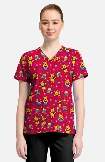 Women's You Say Honey Print Scrub Top Women's You Say Honey Print Scrub Top
