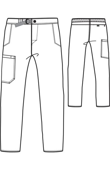 Spandex Stretch by Grey's Anatomy Men's Wesley Cargo Scrub Pant, , large