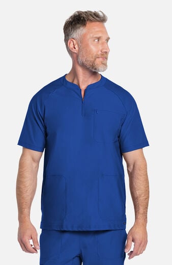 Men's Quarter Zip Henley Scrub Top Men's Quarter Zip Henley Scrub Top