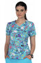 Clearance Women's Leslie Chicks And Bunnies Print Scrub Top, , large
