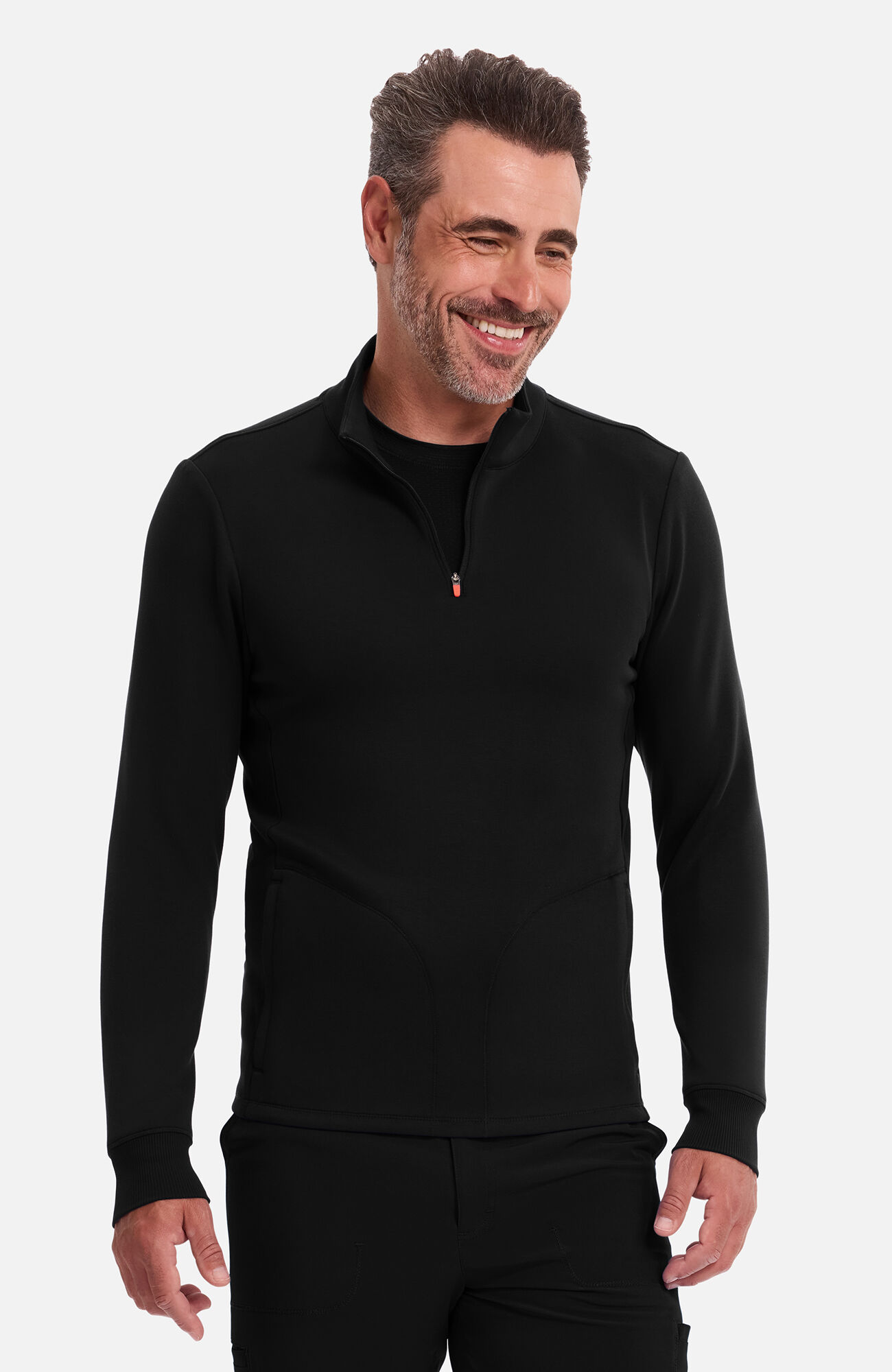 Men's Zip Neck Pullover Scrub Jacket