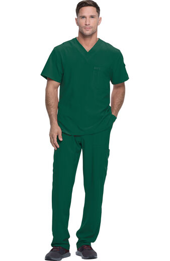 Men's Scrub Set: V-Neck Solid Top & Drawstring Cargo Pant Men's Scrub Set: V-Neck Solid Top & Drawstring Cargo Pant