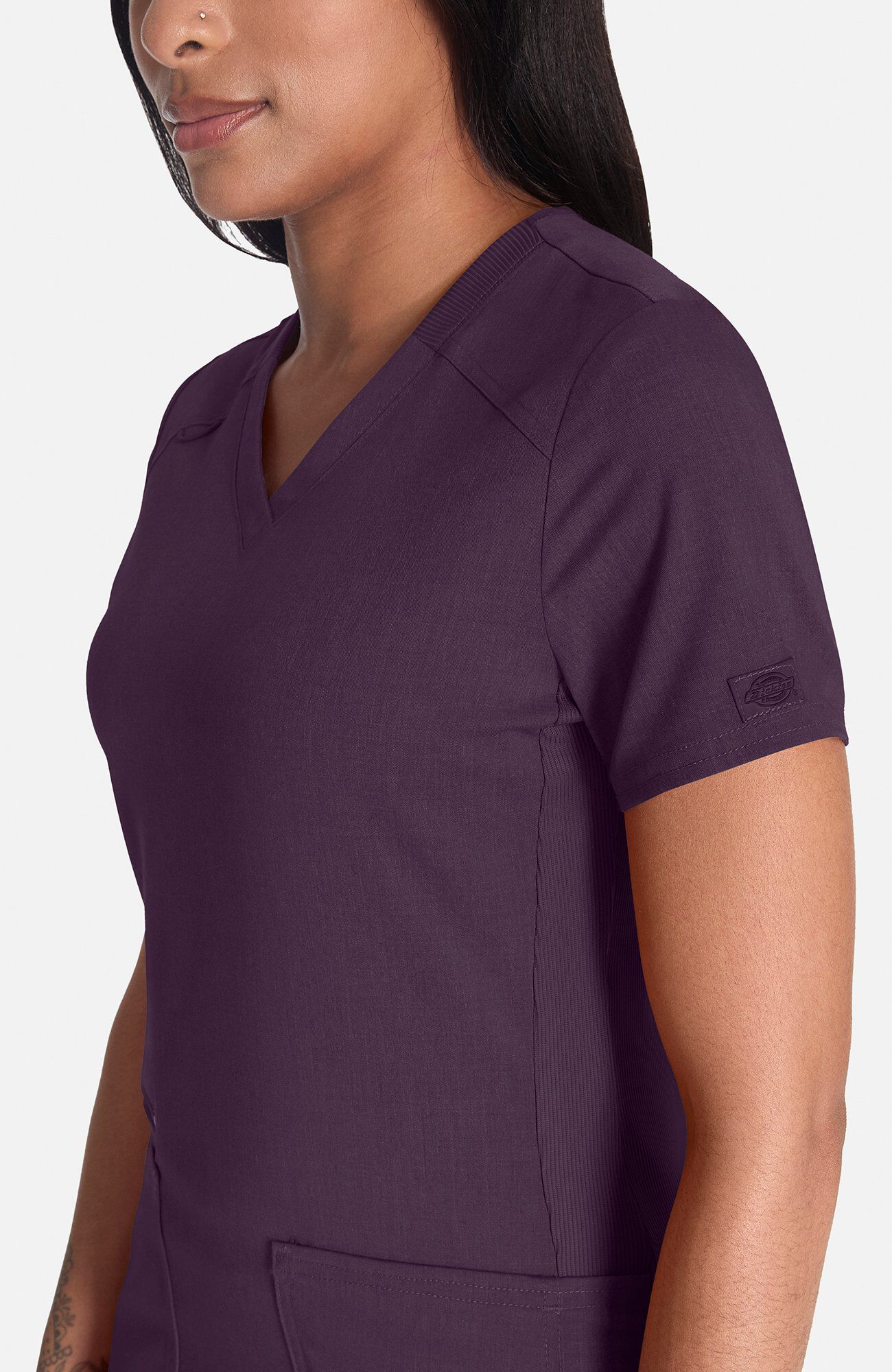 Women's 5-Pocket V-Neck Scrub Top, DEE Deep Amethyst | purple, large