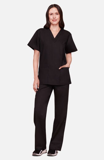 Unisex Scrub Set: V-Neck 3-Pocket Top & Drawstring 2-Pocket Cargo Pant Unisex Scrub Set: V-Neck 3-Pocket Top & Drawstring 2-Pocket Cargo Pant