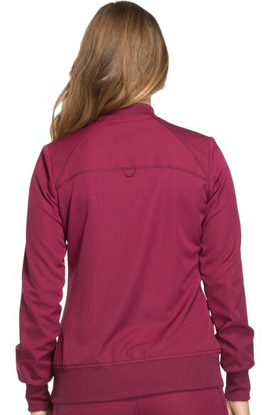 Women's Zip Front Warm-Up Solid Scrub Jacket, , large