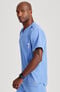 Clearance Men's Structure V-Neck Chest Pocket Solid Scrub Top, , large