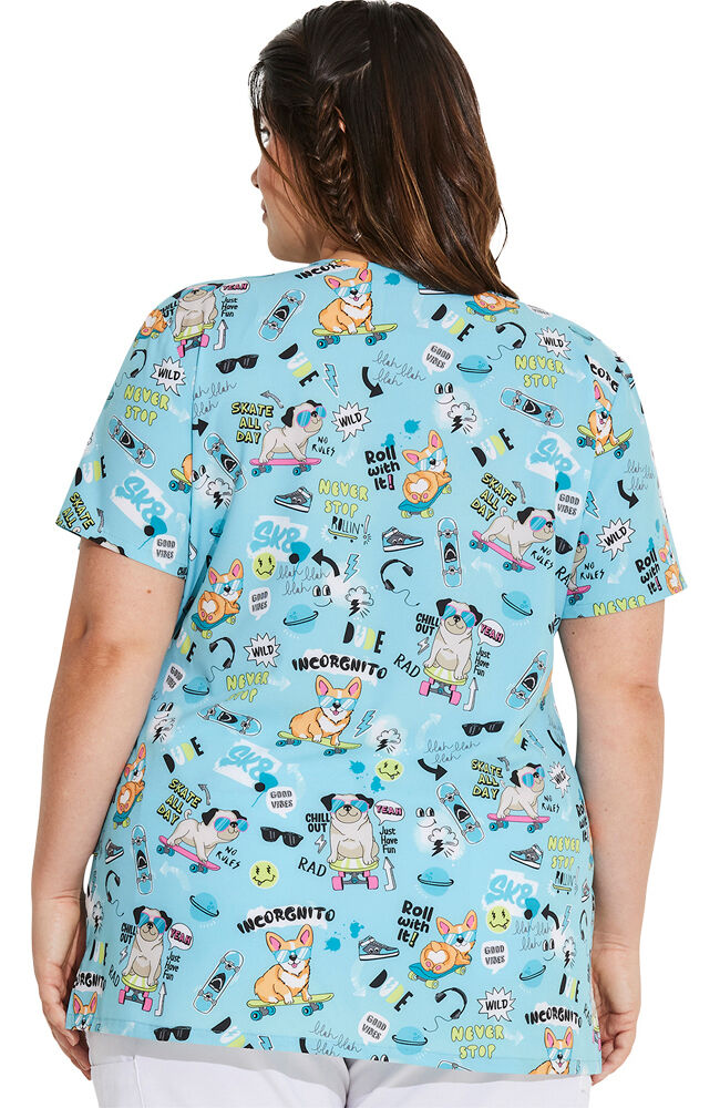Dickies printed scrub tops top