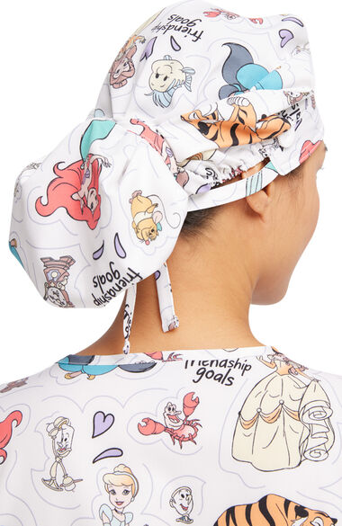 Women's Friendship Goals Print Bouffant Scrub Hat, , large