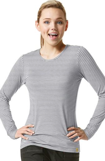 Clearance Women's Silky Long Sleeve Stripe Print T-Shirt
