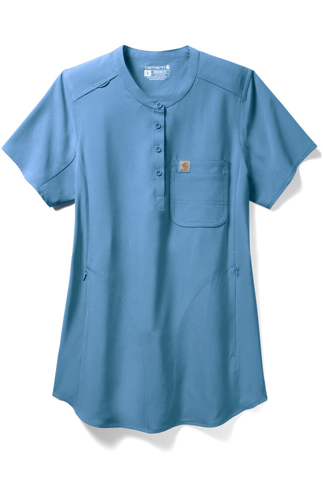 Clearance CROSS FLEX by Carhartt Women s Force Henley Tunic Scrub
