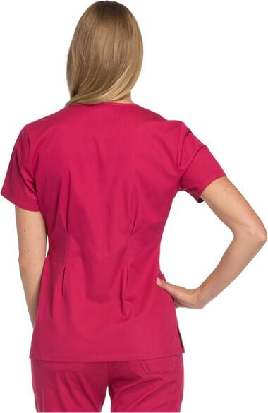 Clearance Women's Two Pockets V-Neck Solid Scrub Top, , large