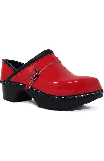 Clearance Women's Red Alert Patent Solid Clog