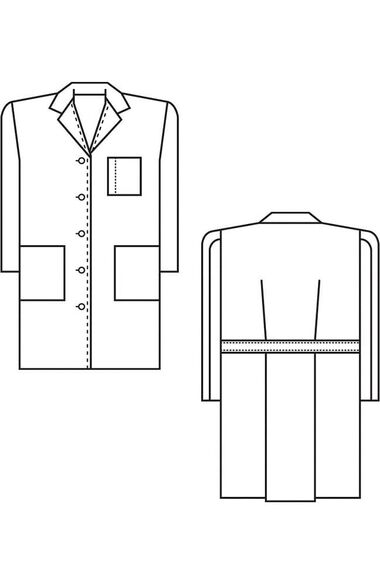 Women's Pleated-Back 37" Lab Coat, , large