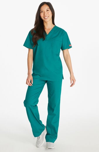 Unisex Scrub Set: V-Neck Top & Drawstring Pant Unisex Scrub Set: V-Neck Top & Drawstring Pant