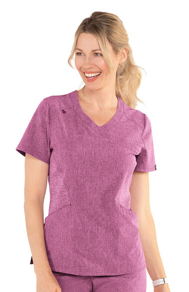 Clearance Women's Charlotte Solid Scrub Top, , large