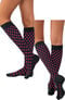 Women's 15-20 mmHg Polka Butterfly Compression Socks 2 Pack, , large