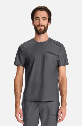 Men's Knit Tuck-In Crew Neck Scrub Top Men's Knit Tuck-In Crew Neck Scrub Top