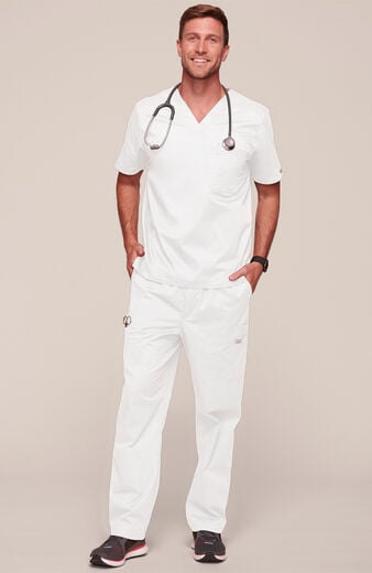 Men's Scrub Set: V-Neck Top & Utility Pant Men's Scrub Set: V-Neck Top & Utility Pant